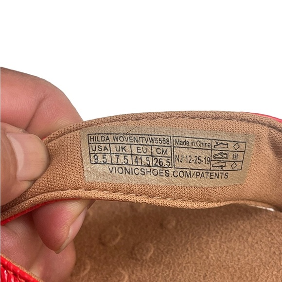 Vionic Hilda Wovent/TVW5558 red sandals size 9.5 - Picture 12 of 14